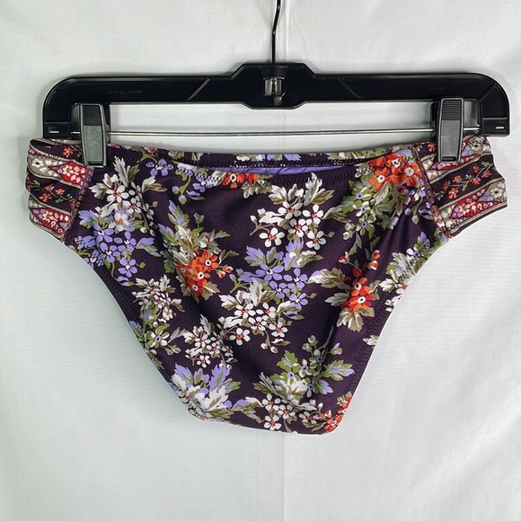 Becca purple floral swim bikini bottom - Picture 2 of 2